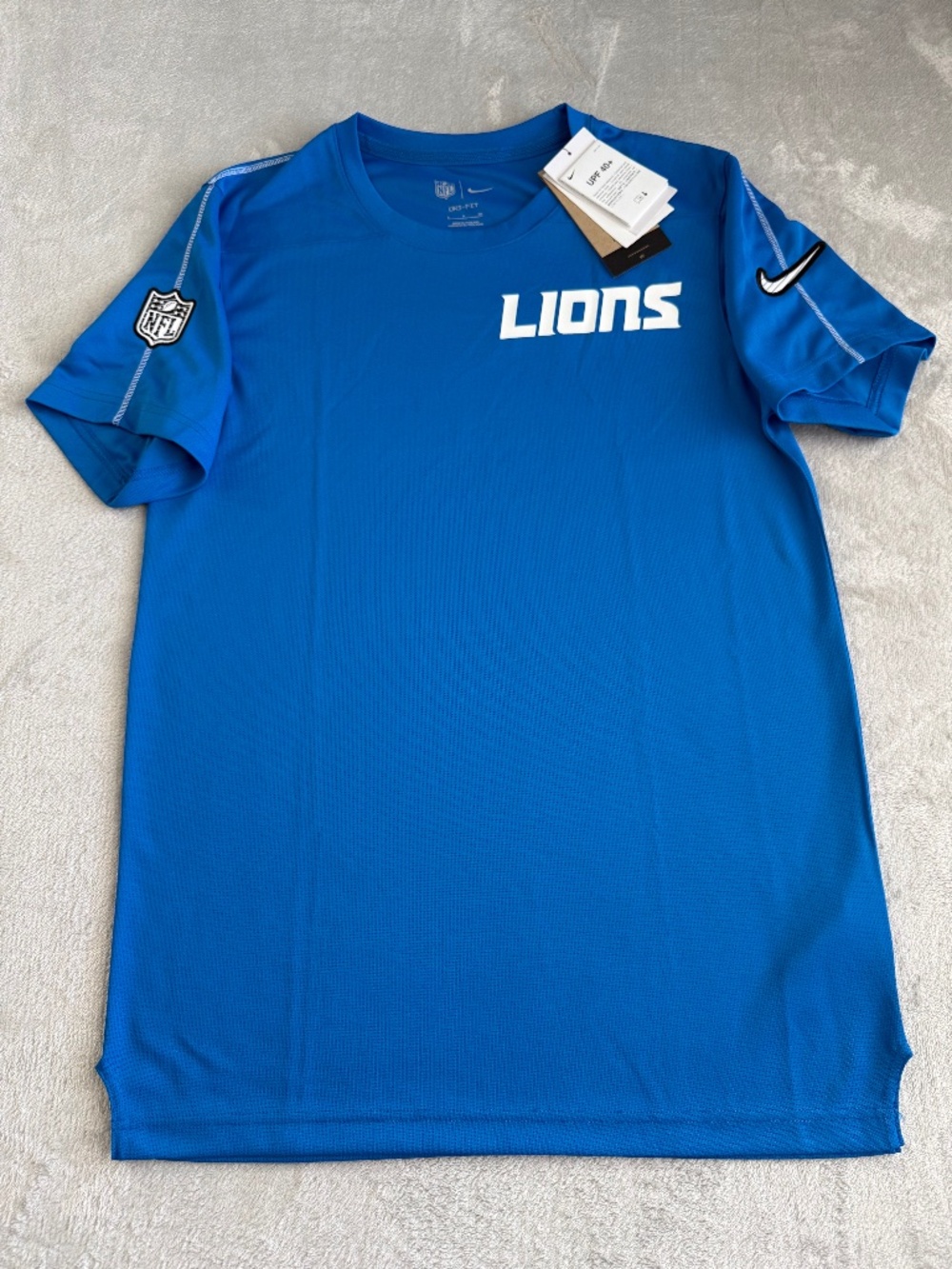 Nike Dri-Fit Detroit Lions On Field Apparel UV Performance Mens Shirt Small NWT